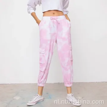 Dames Sport Tie Dye Pocket Jogger Pants